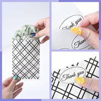 #EN8907x2 Paper Gift Bag 4''W x 6''H in 5 Variety Prints with 200 Stickers