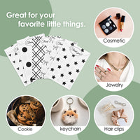 #EN8907x2 Paper Gift Bag 4''W x 6''H in 5 Variety Prints with 200 Stickers