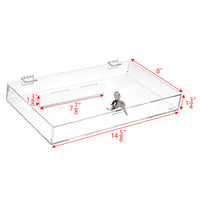 Acrylic Marketing Holder Locking Showcase Box Display Tray w/ a key