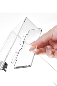Acrylic Marketing Holder Locking Showcase Box Display Tray w/ a key