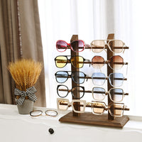 #WD12  Wooden Sunglasses Rack Organizer for upto 10 eyewear items