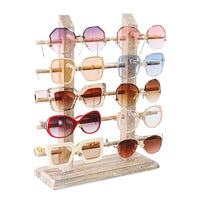 #WD12  Wooden Sunglasses Rack Organizer for upto 10 eyewear items