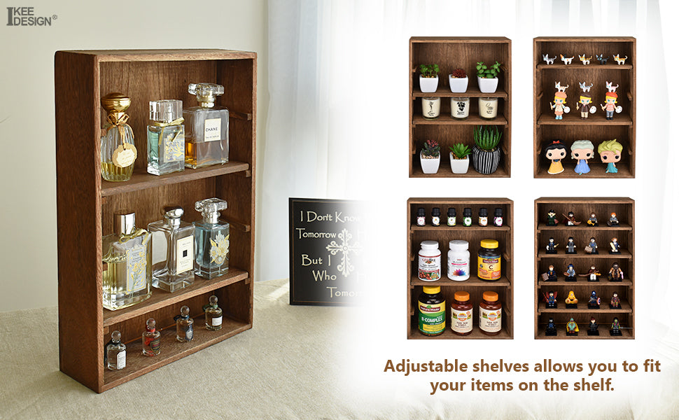 #WD5063 Wall-Mounted Freestanding Wooden 5-Shelf Rack