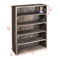 #WD5063 Wall-Mounted Freestanding Wooden 5-Shelf Rack