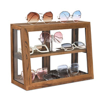 SKU: WD7678BR Storage Cabinet 4-SIDE COUNTERTOP DISPLAY CASE
