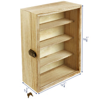 #WD8630 Wall Mounted Collectible Display Case Shadow Box with a Lock and Key