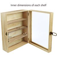 #WD8630 Wall Mounted Collectible Display Case Shadow Box with a Lock and Key