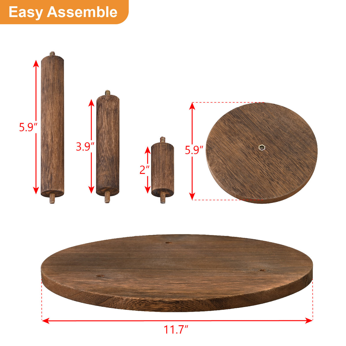 #WD8633 3-Tier Wooden Display Riser for Jewelry, Eyeglass