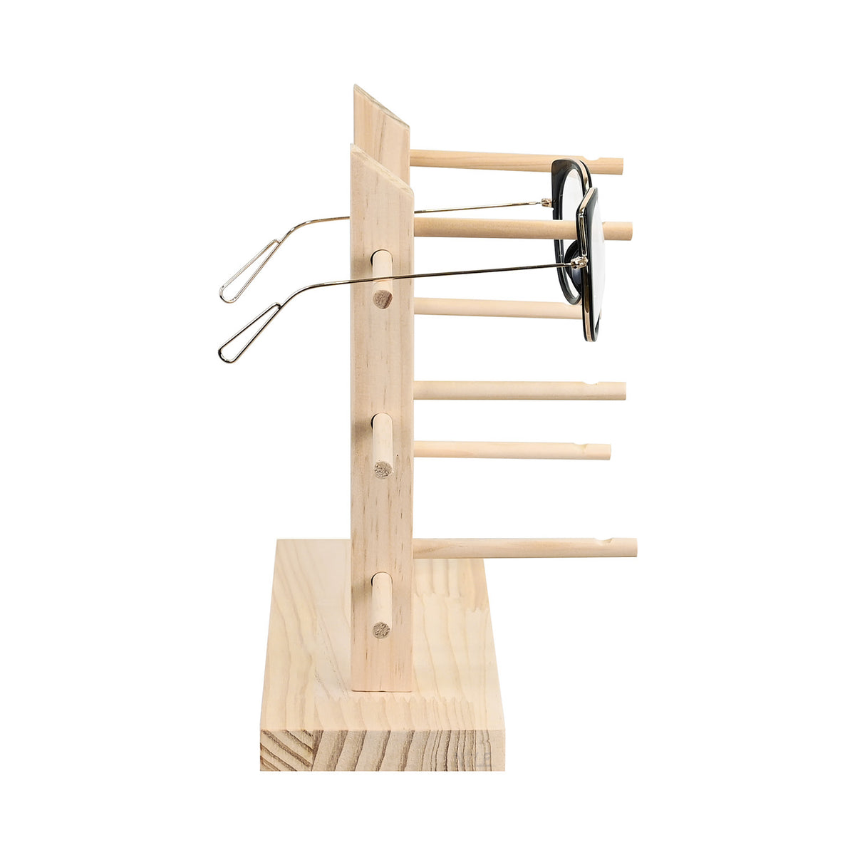 #WDEY06  Wooden Sunglasses Rack Organizer for upto 6 Pairs 