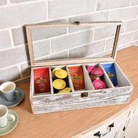 #WDP1319-A-ATWH Wall Mounted Wooden Collectible Display Case 5 Shelf Display Storage