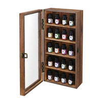 Wall Mounted Wooden Collectible Display Case w/ 5 Shelves 