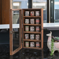 Wall Mounted Wooden Collectible Display Case w/ 5 Shelves 