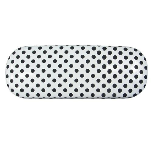 #EYC-1002  Polka Dot Pattern Eyewear Case, 6 1/4"W x 2 3/8"L x 1 3/8"H