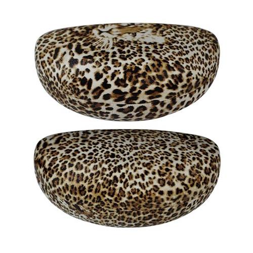 #EYC-9407 Extra Large Sunglass Case Leopard Print 6 1/2"W x 2 7/8"D x 2 5/8"H | APEX International