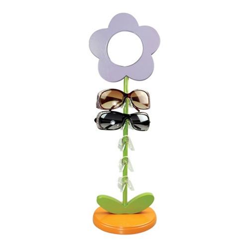 #DP-035A Wood Flower Eyewear Display With Mirror