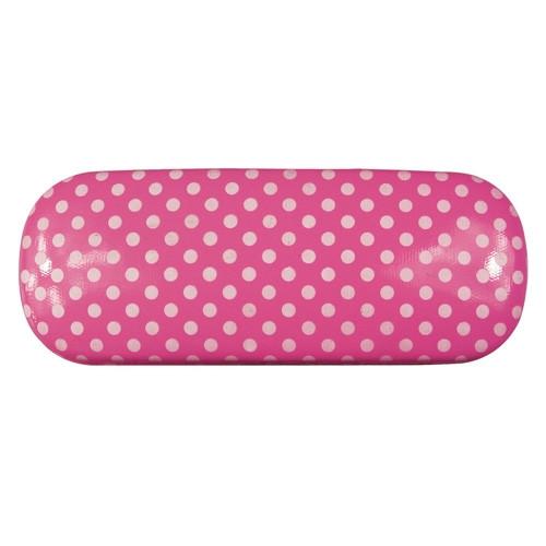 #EYC-1002  Polka Dot Pattern Eyewear Case, 6 1/4"W x 2 3/8"L x 1 3/8"H