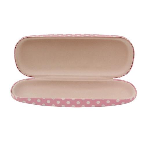 #EYC-1002  Polka Dot Pattern Eyewear Case, 6 1/4"W x 2 3/8"L x 1 3/8"H