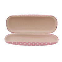 #EYC-1002  Polka Dot Pattern Eyewear Case, 6 1/4"W x 2 3/8"L x 1 3/8"H