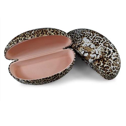 #EYC-9407 Extra Large Sunglass Case Leopard Print 6 1/2"W x 2 7/8"D x 2 5/8"H | APEX International