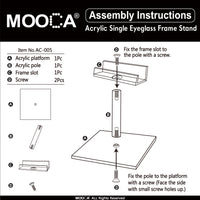 #AC-005X3 Acrylic Single Eyeglass Frame Stand.3pcs/set