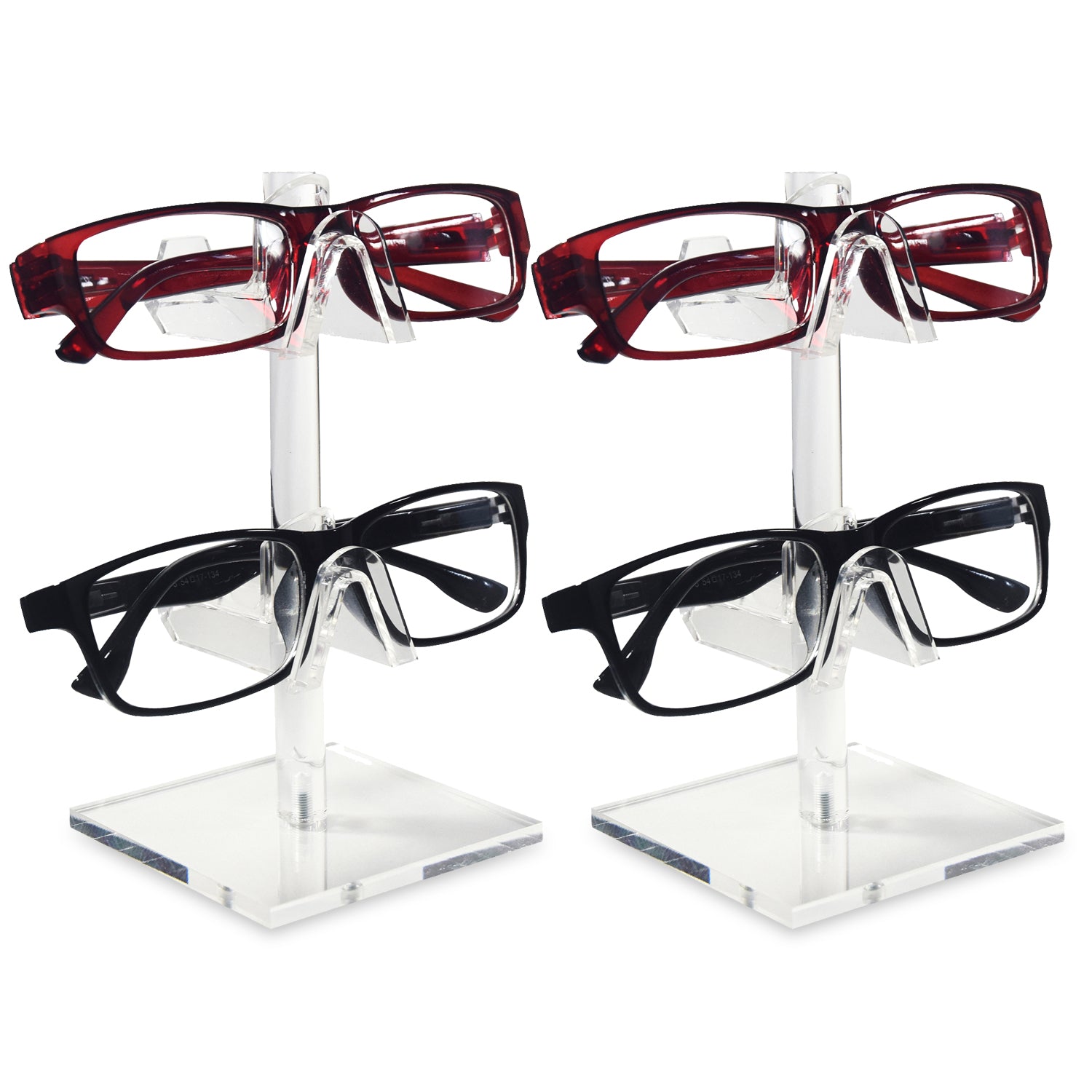 two pieces 2 frames acrylic eyeglasses stands
