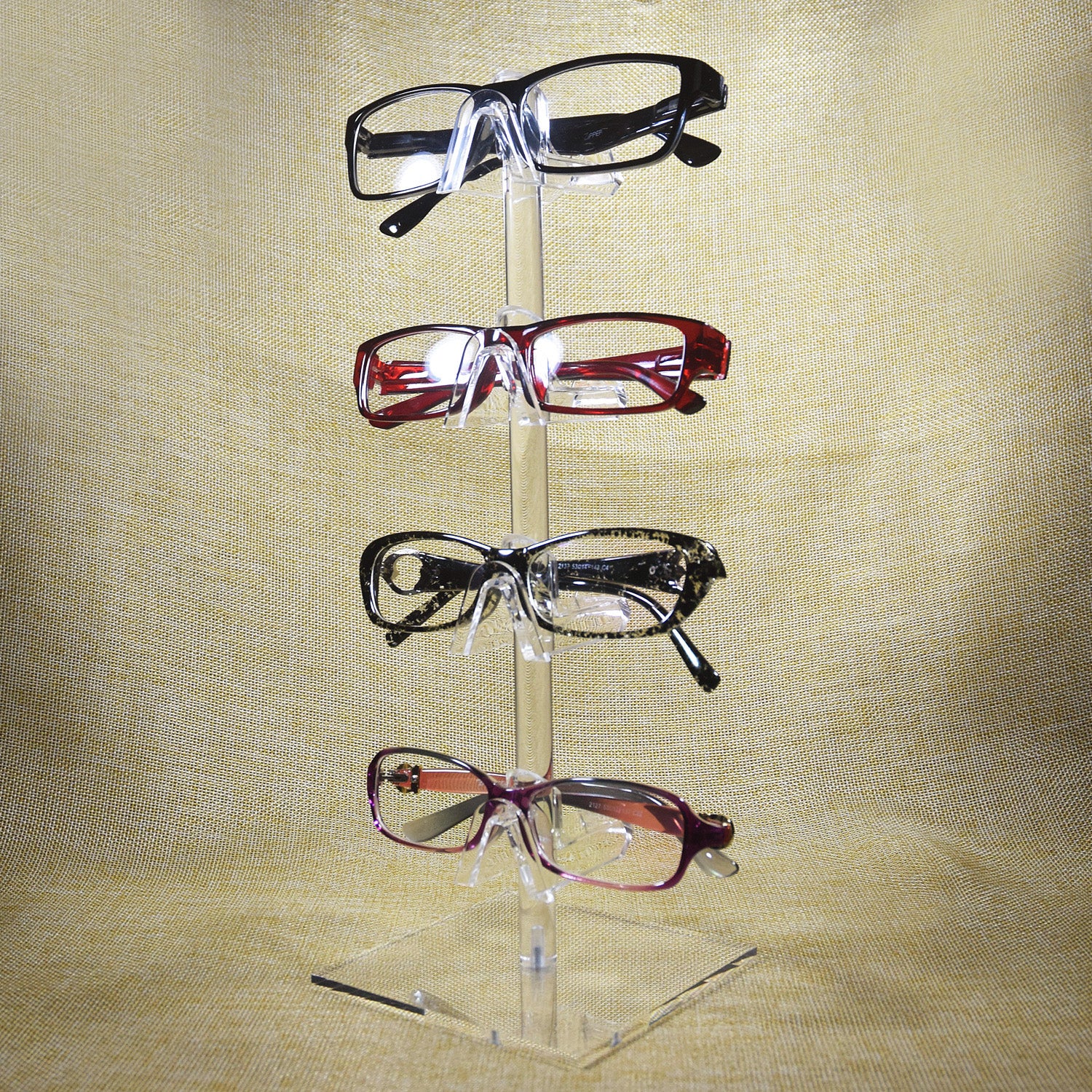 #AC-024x2 Acrylic Eyeglasses Frame Riser, 4 Frames, 2pcs/set