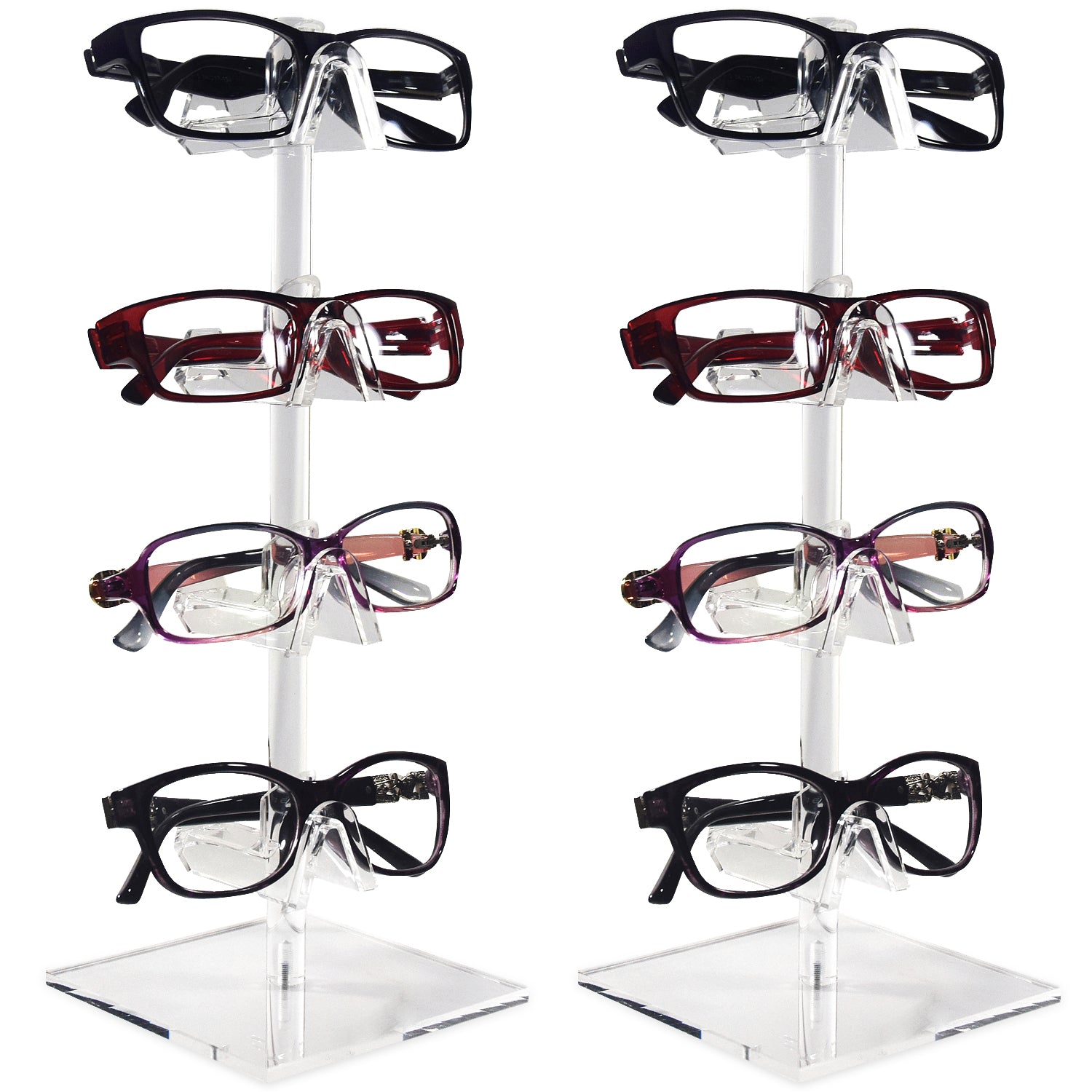 Two Pieces 4 Frame Eyeglasses Stands