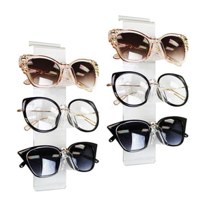 #AC-063X2 Acrylic Slatwall Display for 3 pairs eyeglasses. 2pcs/set
