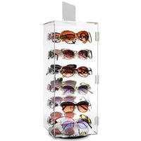 #AC-124R Acrylic Security Lock Rotating Eyewear Case with Top Mirror, 24 Frames