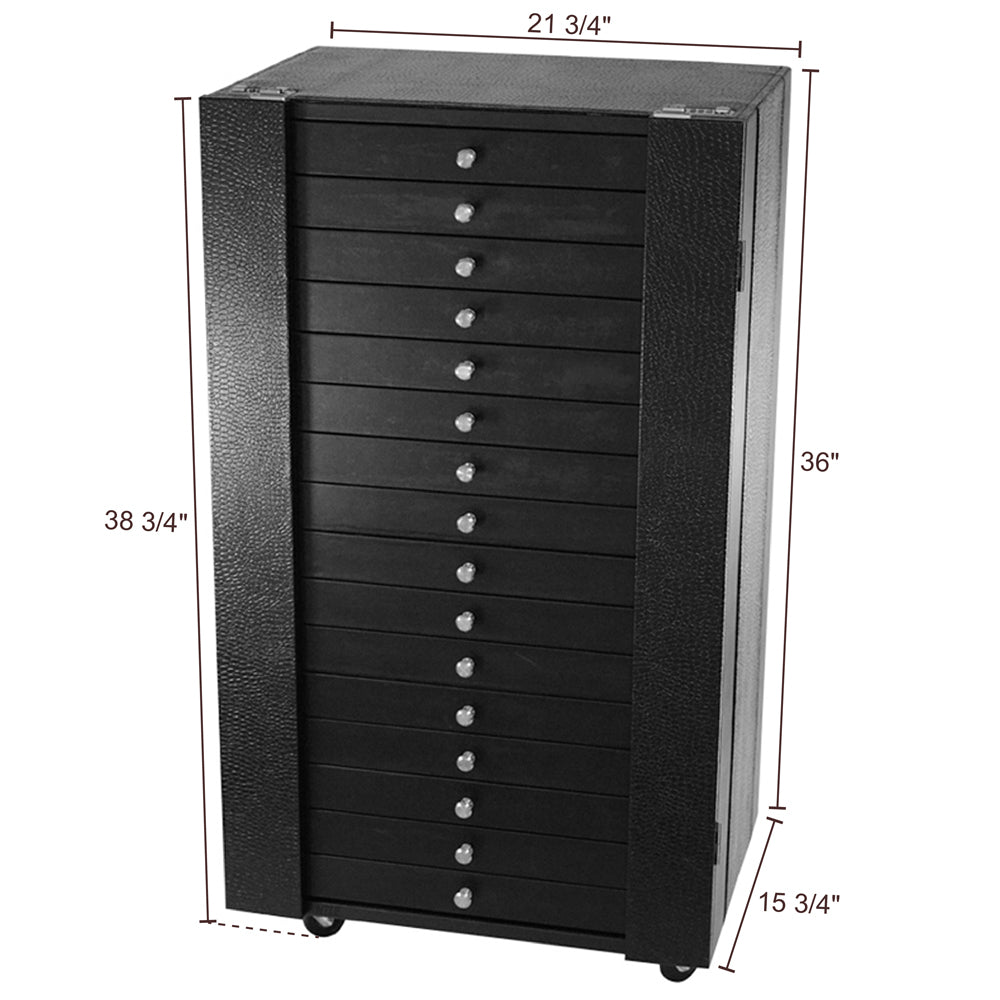 #D106-16 Eyewear Display And Storage Cabinet With Wheels (Include 16 Trays, Each Tray Hold 18 Frames. Total For 288 Frames)