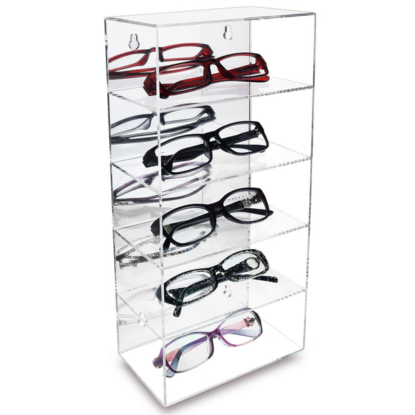 #DP320 Acrylic Five Shelves Eyewear Case Display with Mirror Back