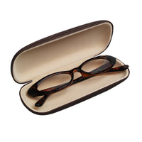 #EYC-1755 Wood Grain Leatherette Glass Case 6 1/2"W X 2 1/2"D X  1 1/2" H