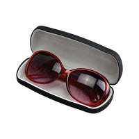 Portable Hard Shell Leatherette eyewear case w/ Soft Flocked Fabrics 