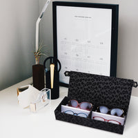 #GTR-22LP-G Leopard Print Eyewear Organizer Tray