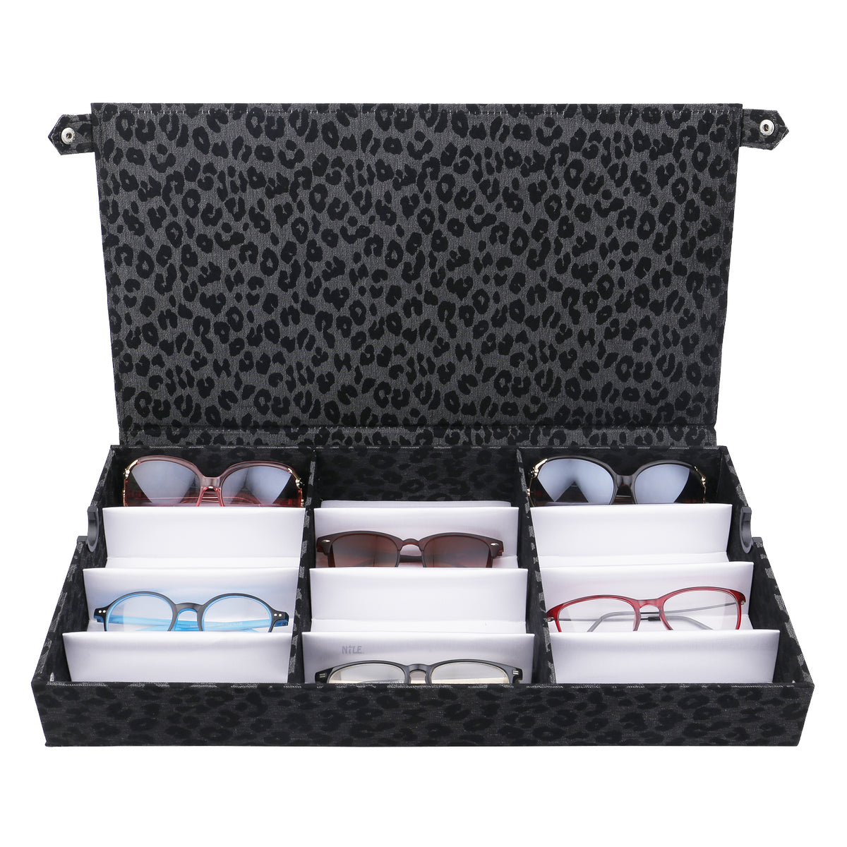 #GTR-34LP-G Leopard Print Eyewear Organizer Tray