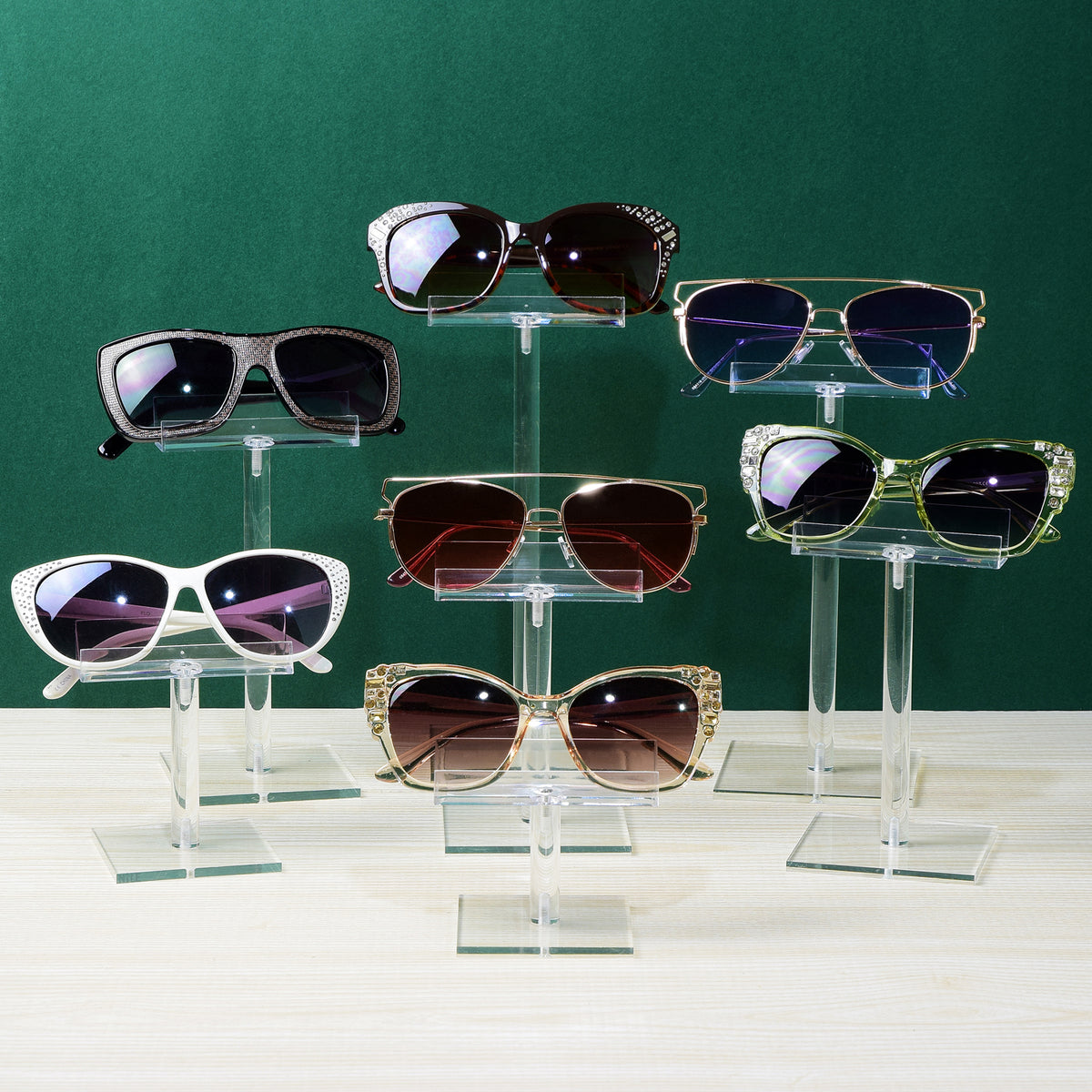 #AC-005X3 Acrylic Single Eyeglass Frame Stand.3pcs/set