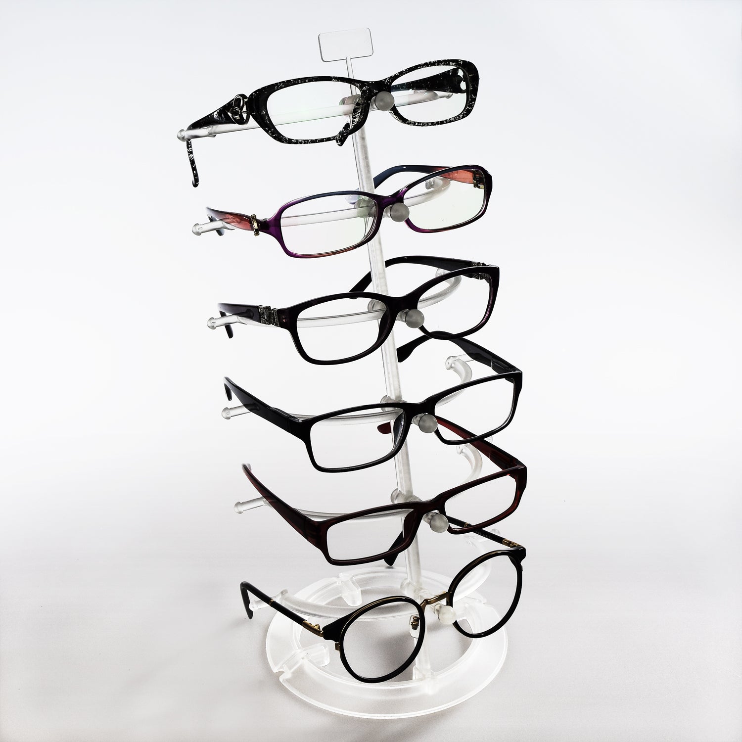 #S31-6251-10 Plastic Counter Top Eyeglass Display Stand For 6 Eyewear Frames. | APEX International