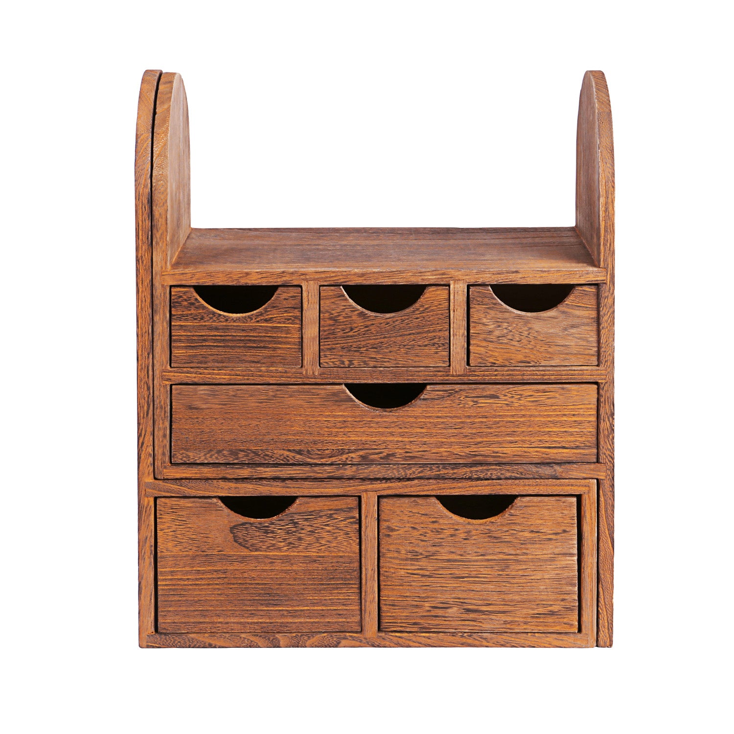 #SAT307BR Large Adjustable Wooden Desktop Organizer for Office Supplies