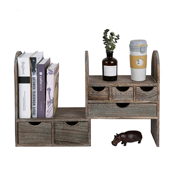 #SAT307CF Large Adjustable Wooden Desktop Organizer for Office Supplies