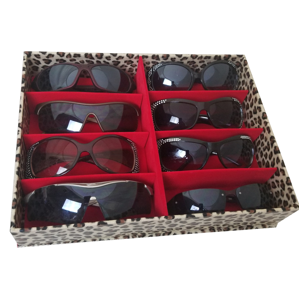 Eyeglasses Tray | 8 Frames, Leopard Pattern | APEX International