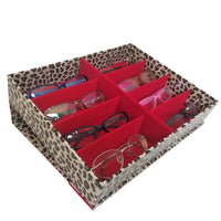 Eyeglasses Tray | 8 Frames, Leopard Pattern | APEX International