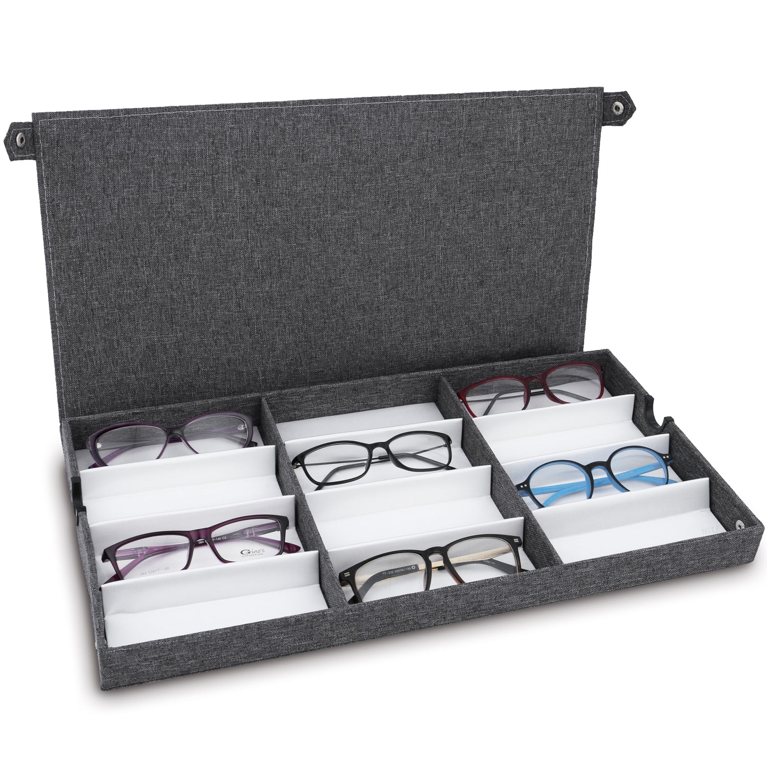 Eyewears Organizer Box -12 Slots for Small or Medium Eyeglasses – Apex ...