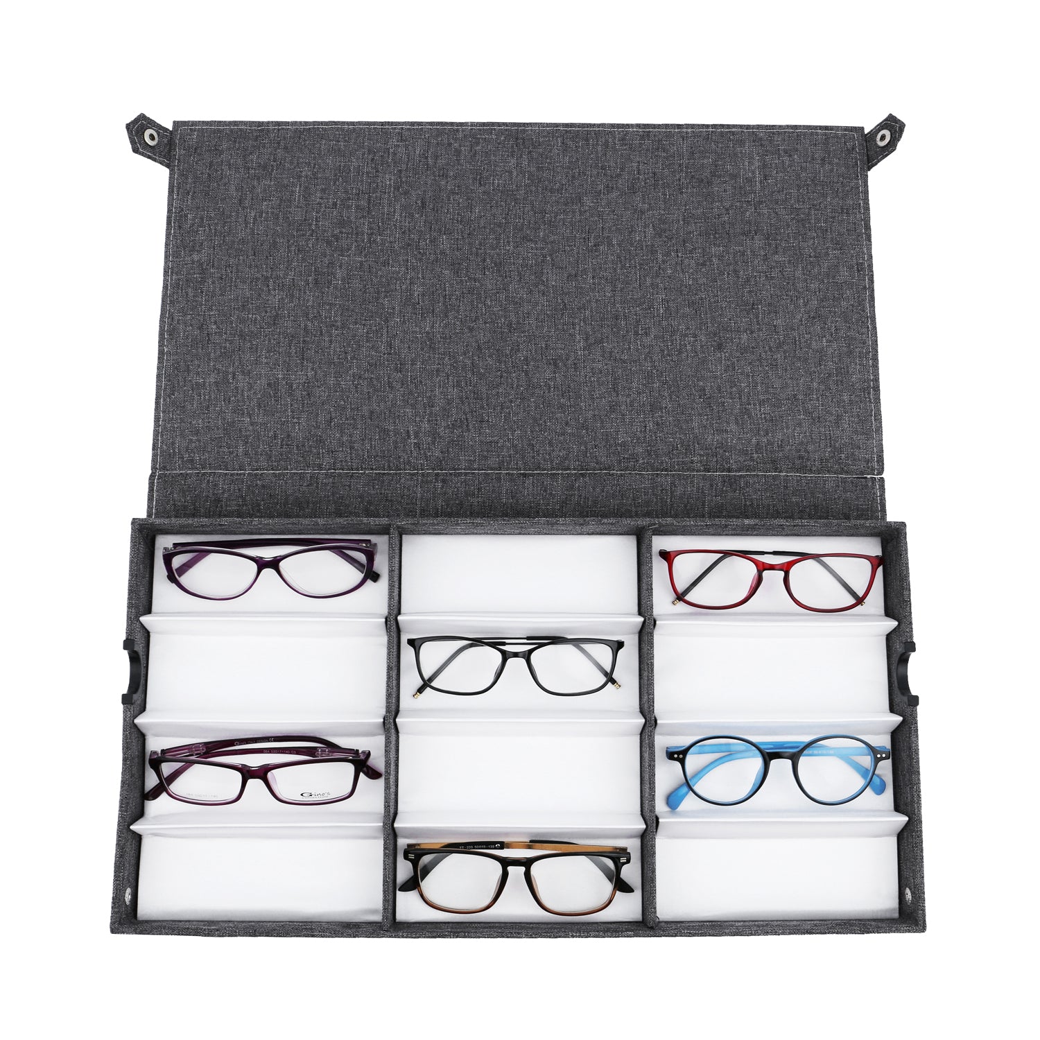 Eyewears Organizer Box -12 Slots for Small or Medium Eyeglasses – Apex ...