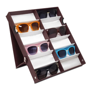 #TR-34VFS-WDBR  Eyewear Storage Organizer Box for 12 Slots Sunglasses