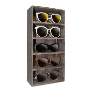 #WDP1319CF 5 Shelf Wooden Wall-Mounted Eyewear Display Case