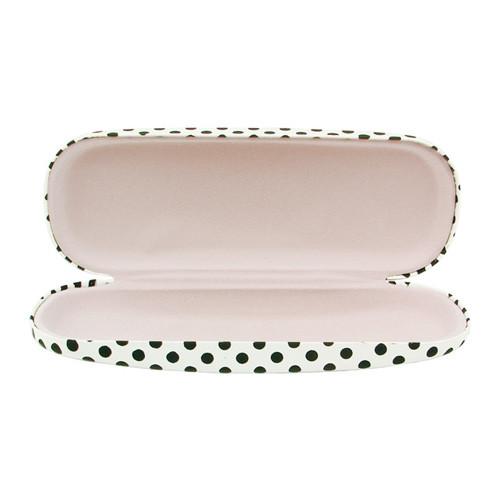 #EYC-1002  Polka Dot Pattern Eyewear Case, 6 1/4"W x 2 3/8"L x 1 3/8"H