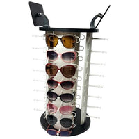 #AC-6832 Rotating Eyewear Display Stand W/Two Mirrors, 32 Frames, 17"Dia., 23"H | APEX International