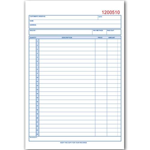 Sales Order Book | 50 Sets, 5 1/2"W x 8 3/8"H | APEX International